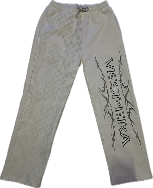 VESPERA "VENOM" SWEATPANTS (WHITE)